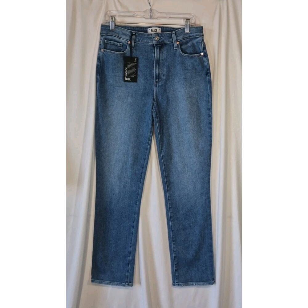 Paige Cindy Princess High Rise Straight Ankle Cotton Blend Jeans NWT 31 - Picture 2 of 11
